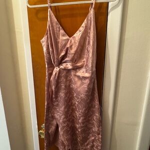 Elegant Pink Satin Dress